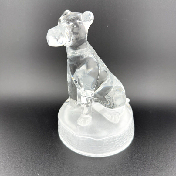 1993 Crystal Airedale Terrier Dog Sculpture Cristal D'arque Chien France 5.5 in - Picture 1 of 8
